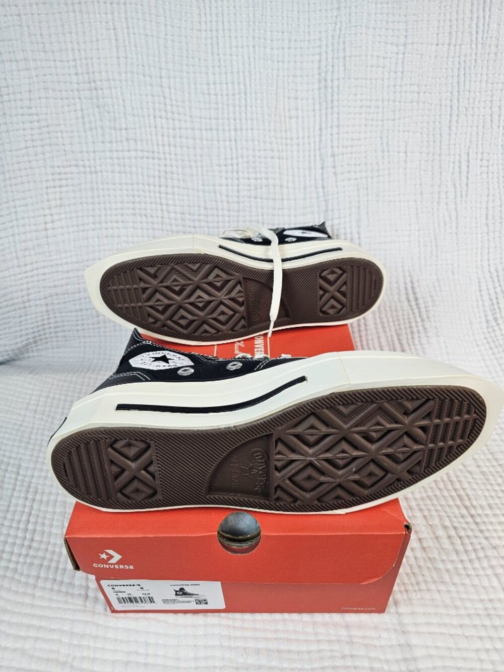 😍NWT😍 Converse Chuck 70 De Luxe Squared High - Black/Egret Women's 8/Men's 6 - Picture 5 of 16